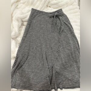 Caution To The Wind Asymmetrical Black and White Skirt